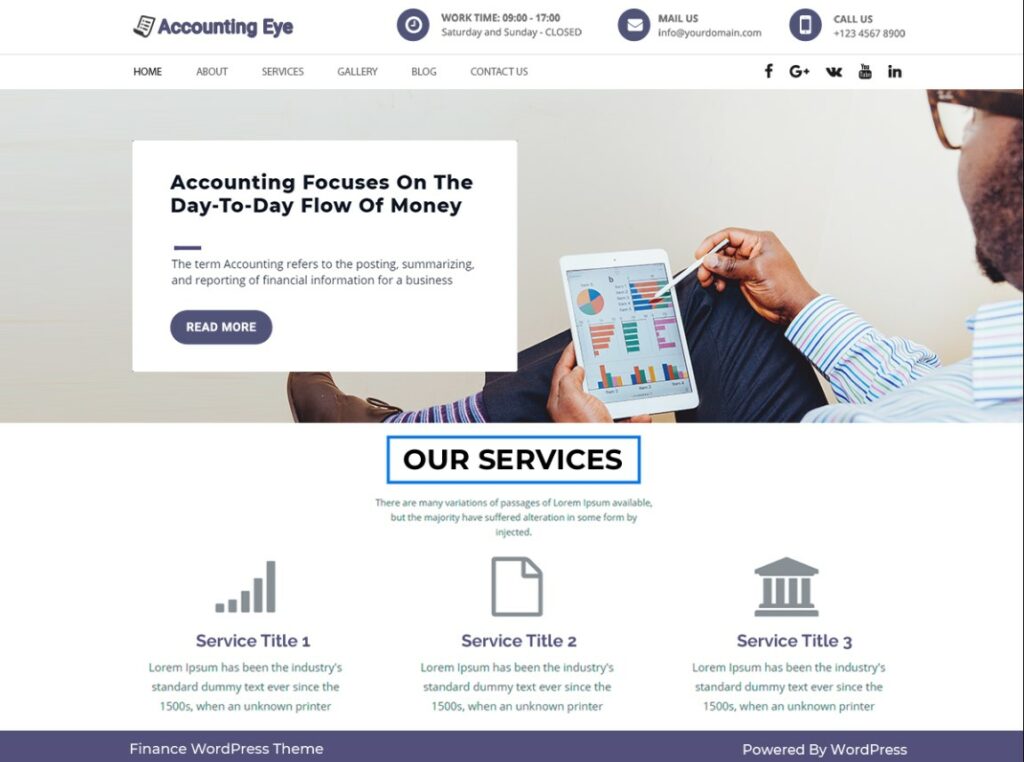 Temas para contabilidade Finance Accounting By themeseye