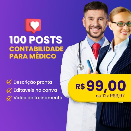 Posts contabilidade para médico instagram